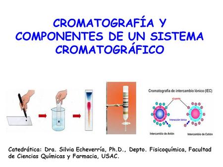 CROMATOGRAFÍA Y COMPONENTES DE UN SISTEMA CROMATOGRÁFICO