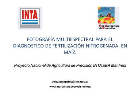 Proyecto Nacional de Agricultura de Precisión INTA EEA Manfredi