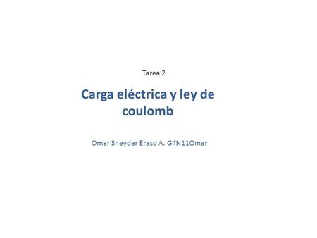Tarea 2 Carga eléctrica y ley de coulomb Omar Sneyder Eraso A. G4N11Omar.