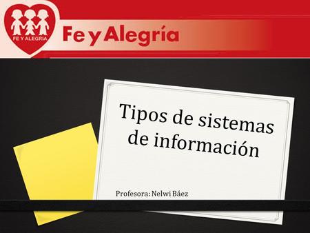 Tipos de sistemas de información