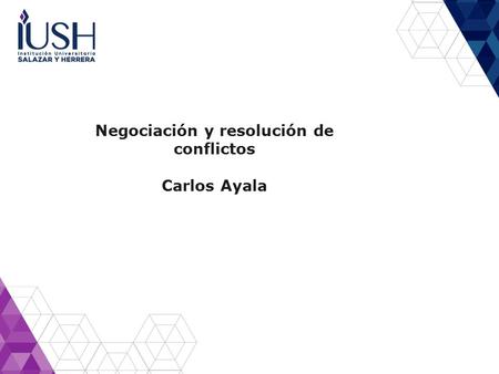 Negociación y resolución de conflictos