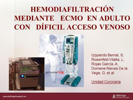HEMODIAFILTRACIÓN MEDIANTE ECMO EN ADULTO CON DÍFICIL ACCESO VENOSO