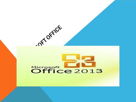 MICROSOFT OFFICE. Que es y para que se utiliza? Originalmente fue desarrollado por Richard Bodrio para el computador de IBM bajo sistema operativo DOS.