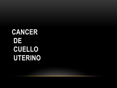 Cancer de cuello uterino