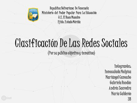 Clasificación De Las Redes Sociales