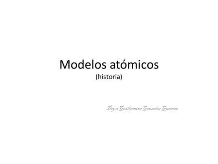 Modelos atómicos (historia)