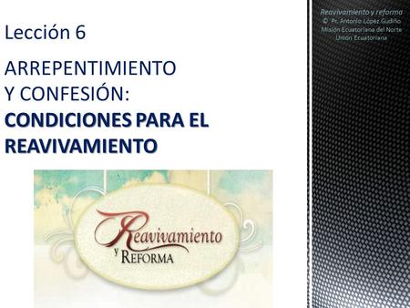 Reavivamiento y reforma