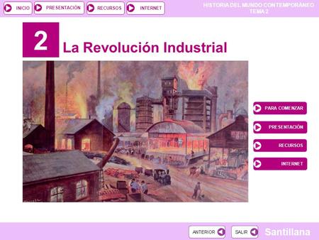 2 La Revolución Industrial PARA COMENZAR PRESENTACIÓN RECURSOS