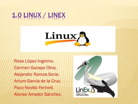 - Rosa López Ingelmo. - Carmen Gazapo Oliva. - Alejandro Ramos Soria. - Arturo García de la Cruz. - Paco Novillo Fertrell. - Alonso Amador Sánchez.