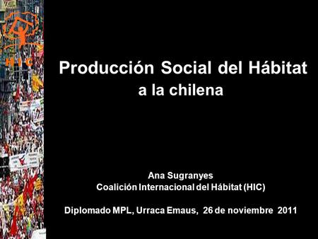 Producción Social del Hábitat a la chilena
