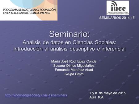 SEMINARIOS Seminario: