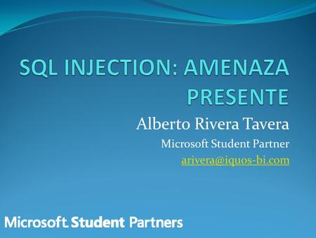 Alberto Rivera Tavera Microsoft Student Partner