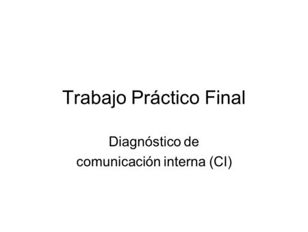 Trabajo Práctico Final