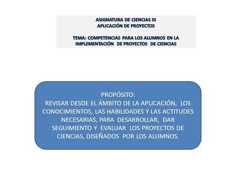 PROPÓSITO: REVISAR DESDE EL ÁMBITO DE LA APLICACIÓN, LOS CONOCIMIENTOS, LAS HABILIDADES Y LAS ACTITUDES NECESARIAS, PARA DESARROLLAR, DAR SEGUIMIENTO Y.