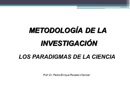 LOS PARADIGMAS DE LA CIENCIA