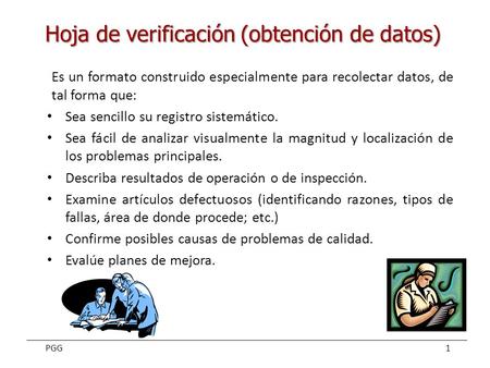 Hoja de verificación (obtención de datos)
