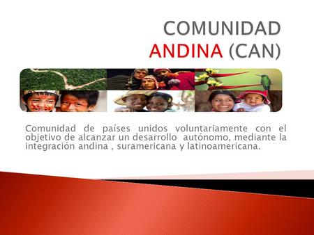 COMUNIDAD ANDINA (CAN)