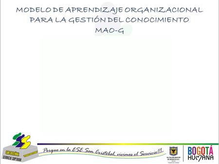 MODELO DE APRENDIZAJE ORGANIZACIONAL PARA LA GESTIÓN DEL CONOCIMIENTO MAO-G.