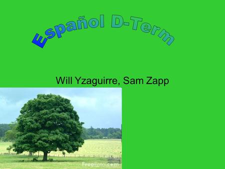 Will Yzaguirre, Sam Zapp. Come más legumbres y más frutas. Es preciso porque gastas mucha energía en comiendo la carne. Hay mas contaminación porque usas.