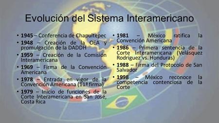 Evolución del Sistema Interamericano