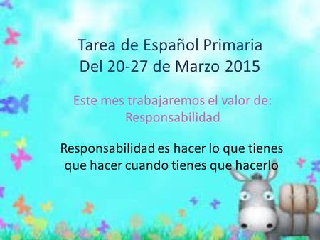 Tarea de Español Primaria Del de Marzo 2015
