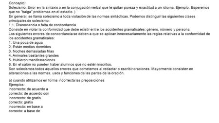 1.1. Discordancia o falta de concordancia