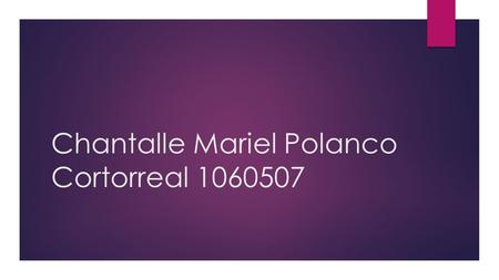 Chantalle Mariel Polanco Cortorreal