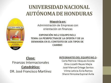UNIVERSIDAD NACIONAL AUTÓNOMA DE HONDURAS