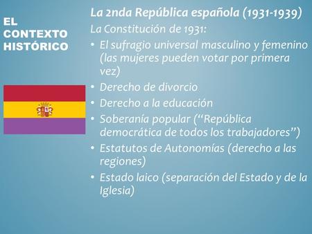 La 2nda República española ( )