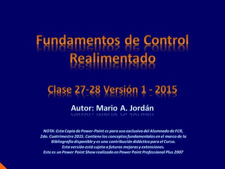 Fundamentos de Control