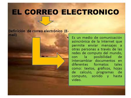 EL CORREO ELECTRONICO Definición de correo electrónico ( )