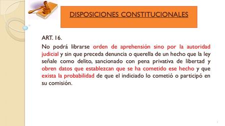 DISPOSICIONES CONSTITUCIONALES