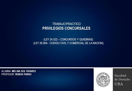 PRIVILEGIOS CONCURSALES