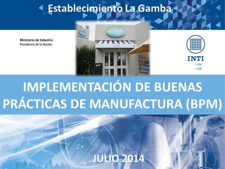 IMPLEMENTACIÓN DE BUENAS PRÁCTICAS DE MANUFACTURA (BPM)