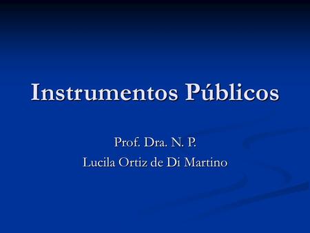 Instrumentos Públicos