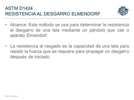 ASTM D1424 RESISTENCIA AL DESGARRO ELMENDORF