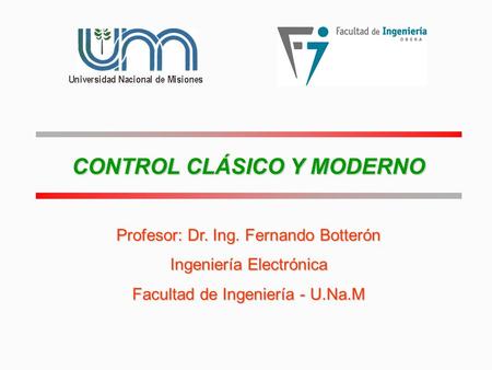 CONTROL CLÁSICO Y MODERNO