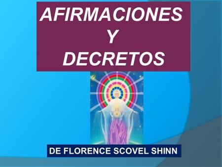 AFIRMACIONES Y DECRETOS