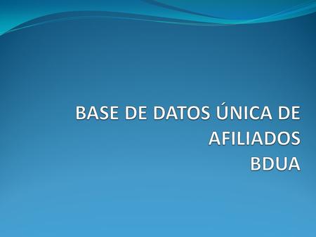 El Ministerio de la Protección Social dispondrá la Información que reflejará la historia de los BDUA, durante la vigencia contractual 1 de junio 2010.