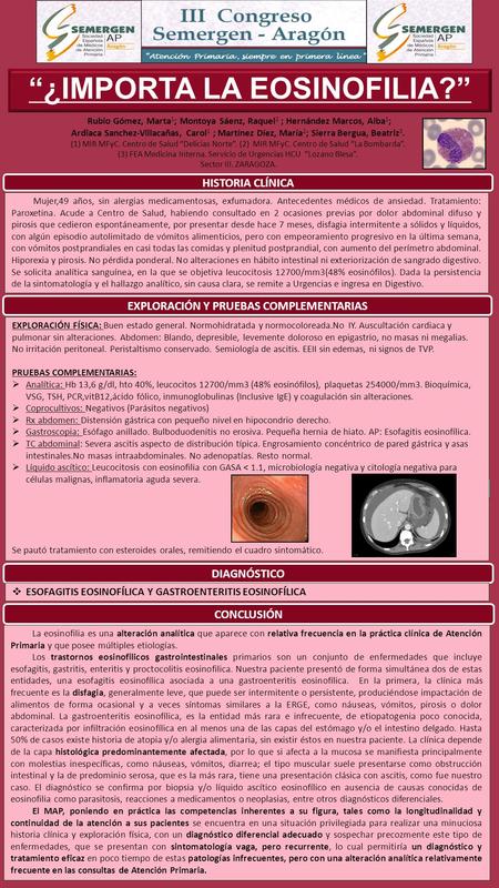 “¿IMPORTA LA EOSINOFILIA?” EXPLORACIÓN Y PRUEBAS COMPLEMENTARIAS