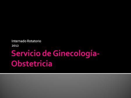 Servicio de Ginecología-Obstetricia