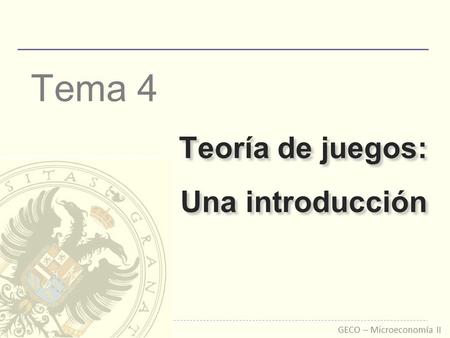 Teoría de juegos: Una introducción