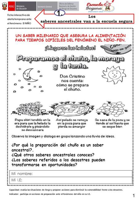 saberes ancestrales van a la escuela segura