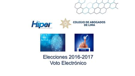 Elecciones 2016-2017 Voto Electrónico.
