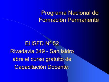 Programa Nacional de Formación Permanente