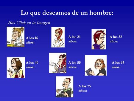 Lo que deseamos de un hombre: