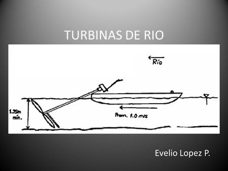 TURBINAS DE RIO Evelio Lopez P..