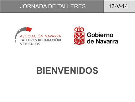 El logotipo BIENVENIDOS JORNADA DE TALLERES 13-V-14.