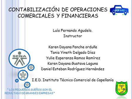 CONTABILIZACIÓN DE OPERACIONES COMERCIALES Y FINANCIERAS