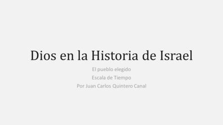 Dios en la Historia de Israel